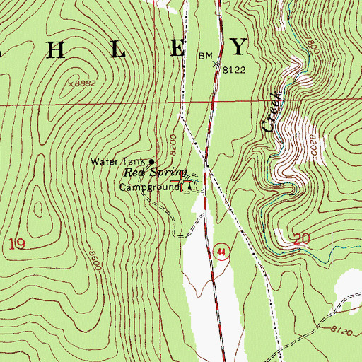 Topographic Map of Red Spring, UT