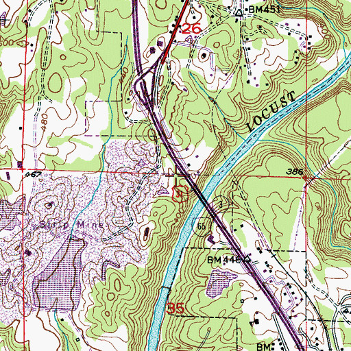 Topographic Map of Prichette (historical), AL