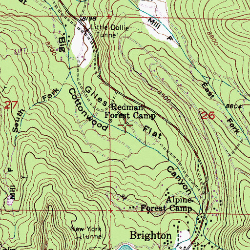 Topographic Map of Redman Forest Camp, UT