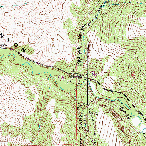 Topographic Map of Redrock Canyon, UT