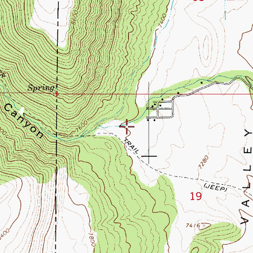 Topographic Map of Reeder Canyon, UT