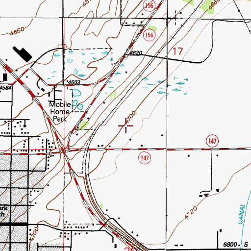 Topographic Map of Rees Elementary School, UT