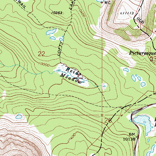 Topographic Map of Reids Meadow, UT
