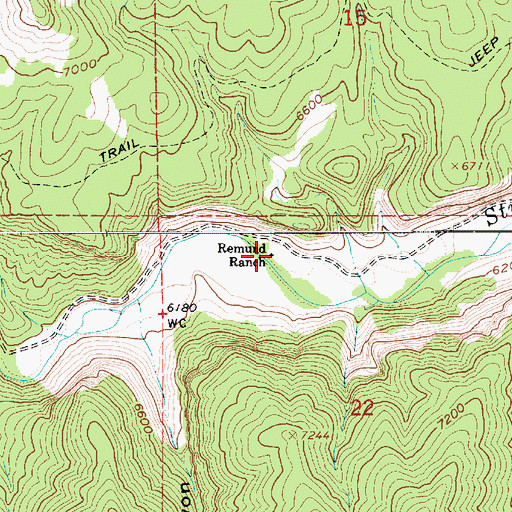 Topographic Map of Remund Ranch, UT