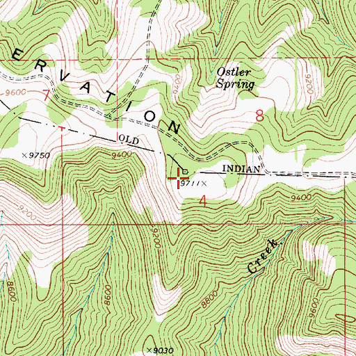 Topographic Map of Reservation Ridge, UT