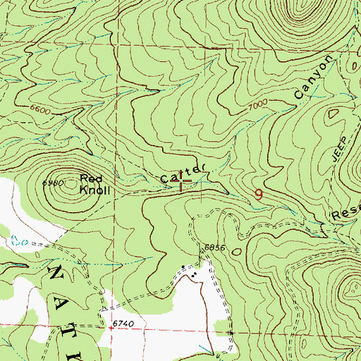 Topographic Map of Reservoir Canyon, UT