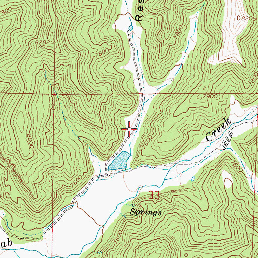 Topographic Map of Reservoir Canyon, UT