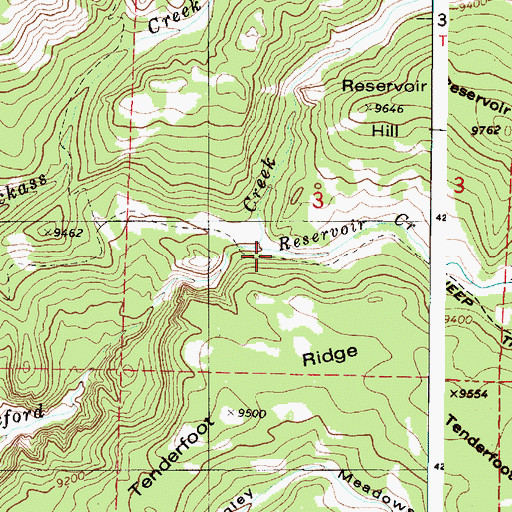 Topographic Map of Reservoir Creek, UT