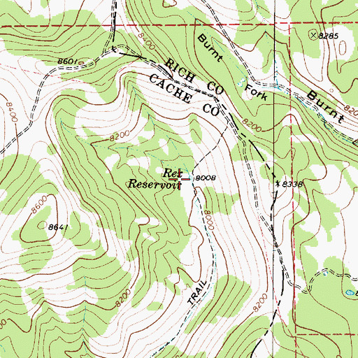 Topographic Map of Rex Reservoir, UT