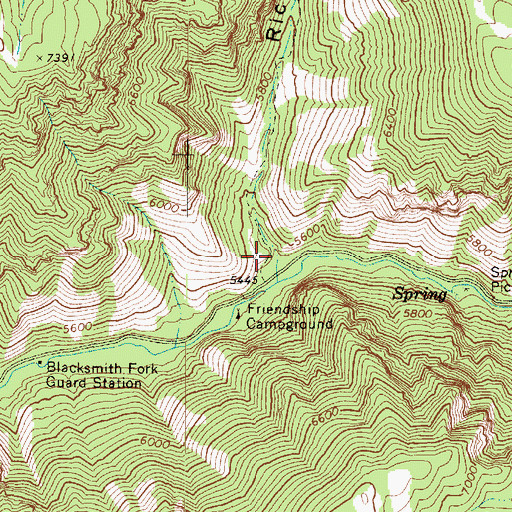 Topographic Map of Richards Hollow, UT