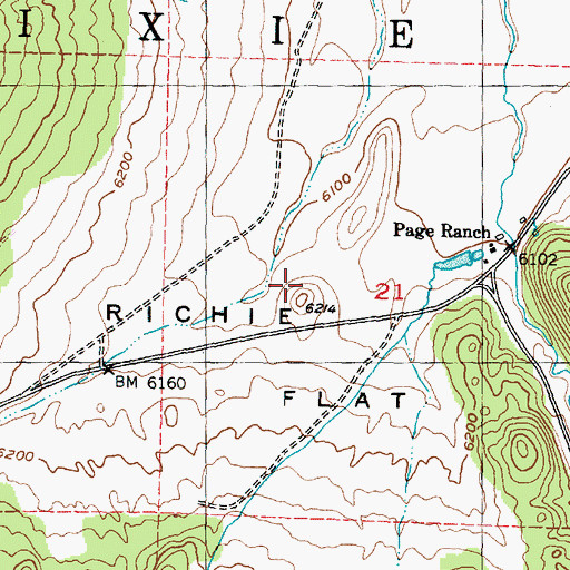 Topographic Map of Richie Flat, UT