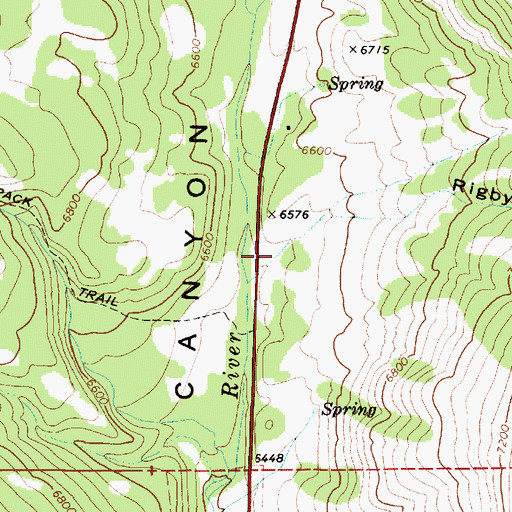 Topographic Map of Rigby Hollow, UT