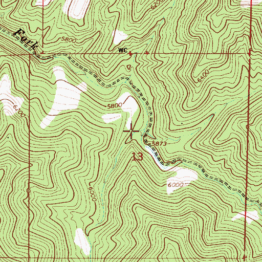Topographic Map of Right Fork Lake Fork, UT
