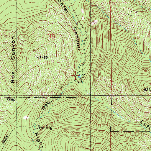 Topographic Map of Right Fork Loafer Canyon, UT