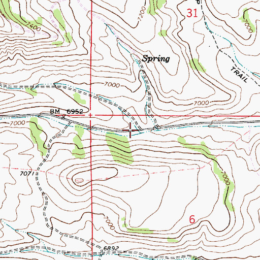 Topographic Map of Right Fork Old Canyon, UT