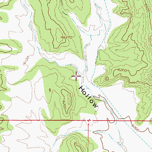 Topographic Map of Right Fork Wide Hollow, UT