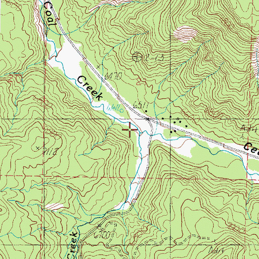 Topographic Map of Right Hand Creek, UT