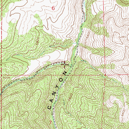 Topographic Map of Right Hand Fork Sheep Canyon, UT