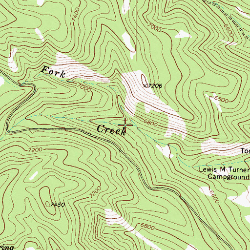Topographic Map of Right Fork, UT