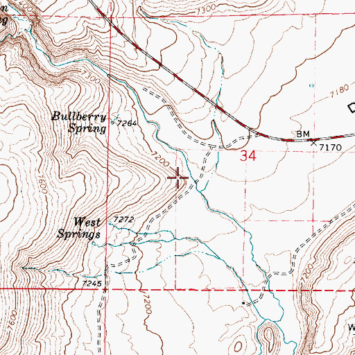 Topographic Map of Riley Canyon, UT