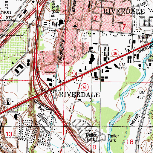 Topographic Map of Riverdale, UT
