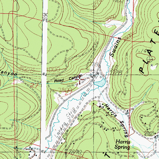 Topographic Map of Road Canyon, UT