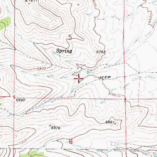 Topographic Map of Road Hollow, UT