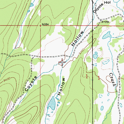 Topographic Map of Road Hollow, UT