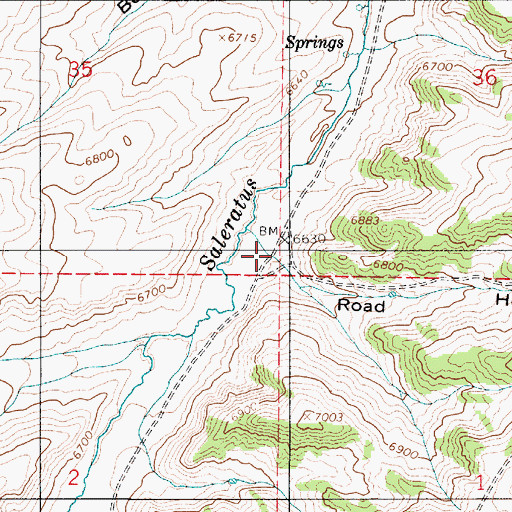 Topographic Map of Road Hollow, UT