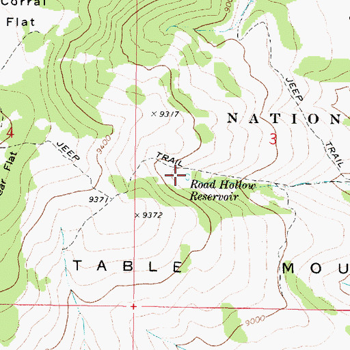 Topographic Map of Road Hollow Reservoir, UT