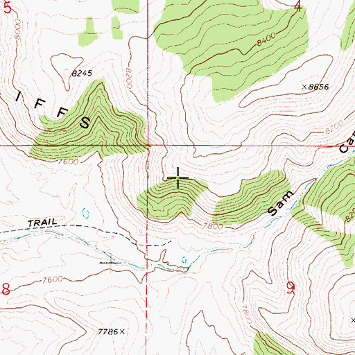 Topographic Map of Roan Cliffs, UT