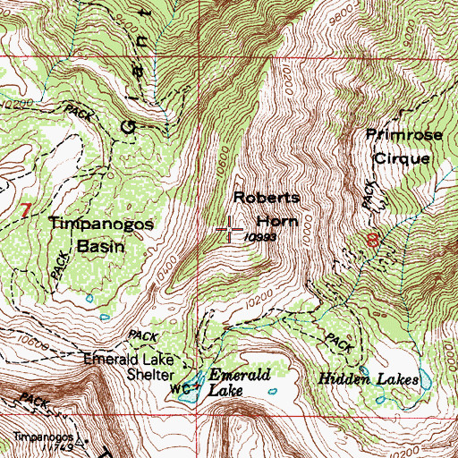 Topographic Map of Roberts Horn, UT