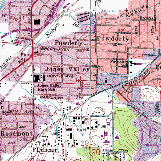 Topographic Map of Rising Star African Methodist Episcopal Zion Church, AL