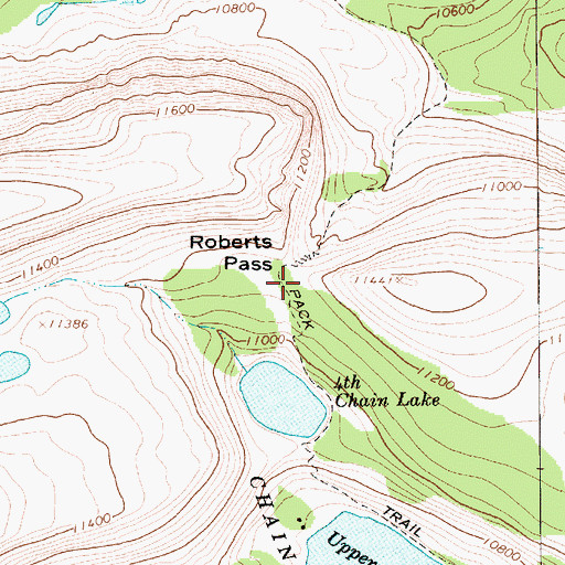 Topographic Map of Roberts Pass, UT
