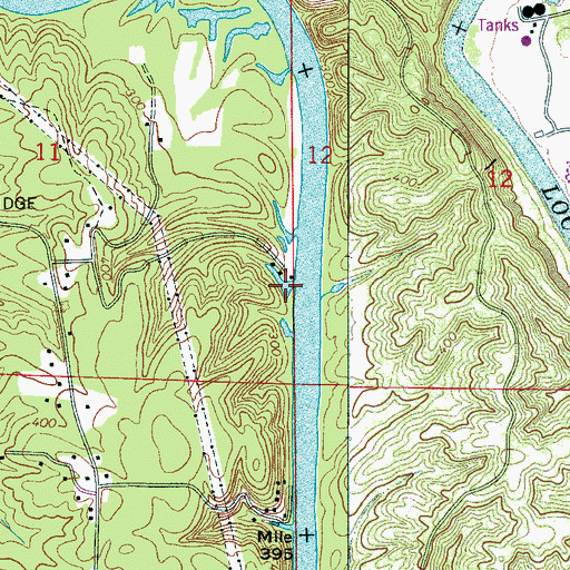 Topographic Map of Riverdale Landing Camp, AL