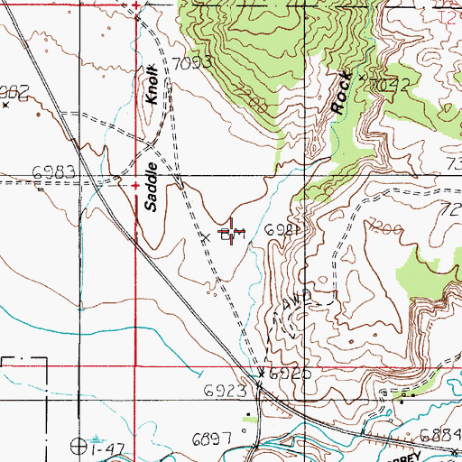 Topographic Map of Rock Canyon, UT