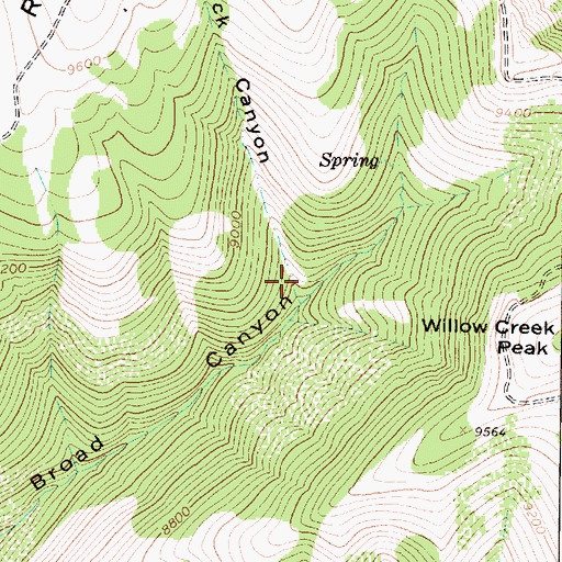 Topographic Map of Rock Canyon, UT