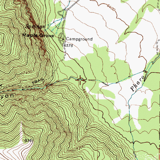 Topographic Map of Rock Canyon, UT