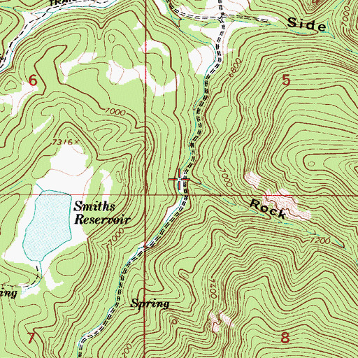 Topographic Map of Rock Canyon, UT