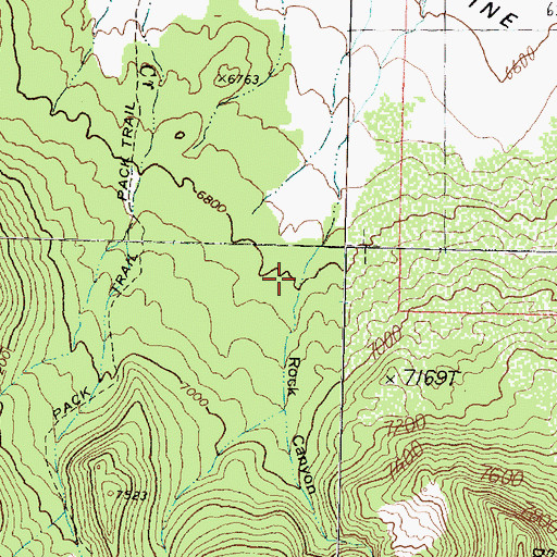 Topographic Map of Rock Canyon, UT