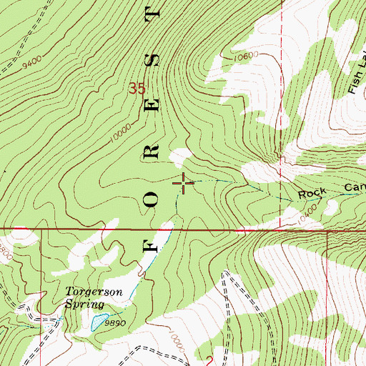 Topographic Map of Rock Canyon, UT