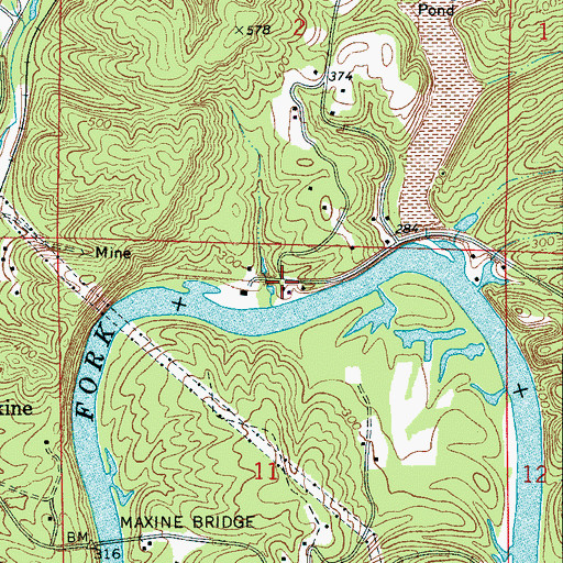 Topographic Map of Riverview Camp, AL