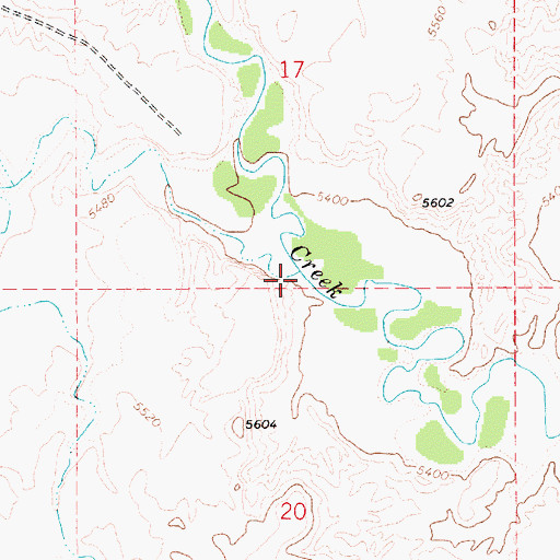 Topographic Map of Rock Canyon Creek, UT