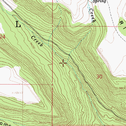 Topographic Map of Rock Creek, UT