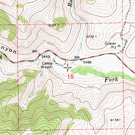 Topographic Map of Rock Creek, UT