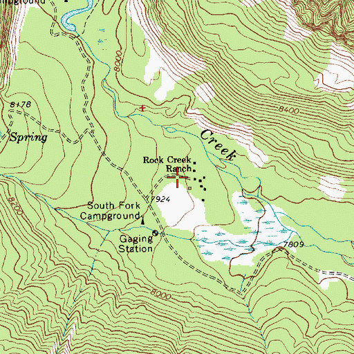 Topographic Map of Rock Creek Ranch, UT