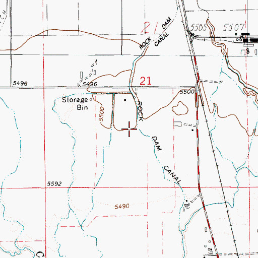 Topographic Map of Rock Dam Canal, UT