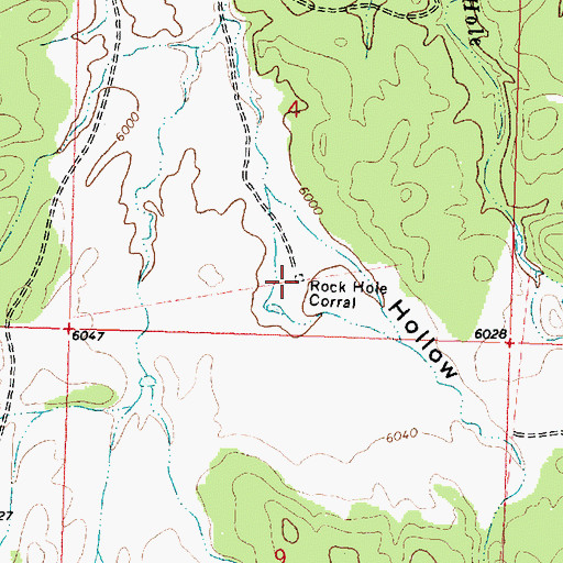Topographic Map of Rock Hole Corral, UT