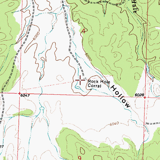 Topographic Map of Rock Hole Corral, UT