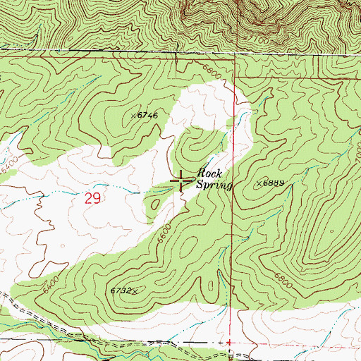 Topographic Map of Rock Spring, UT